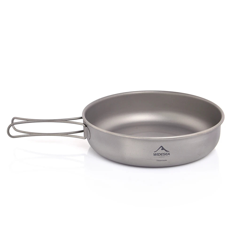 Widesea Camping Titanium Frying Pan Pot Bowl Ultra-Light