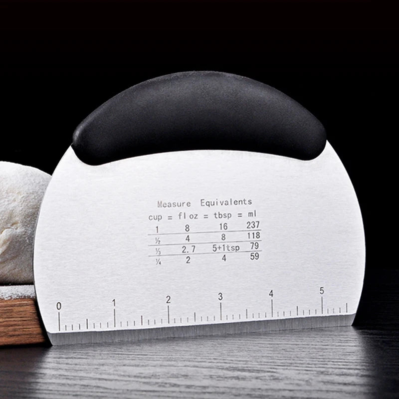 Dough Scraper Stainless Steel Pastry Dough Cutter Semicircular