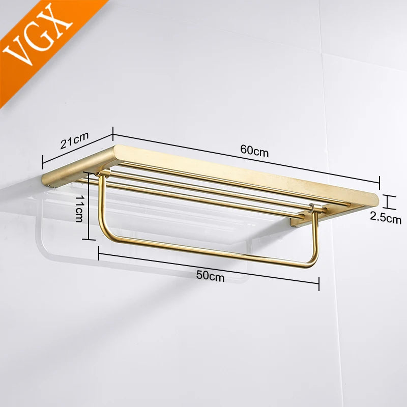 Vgx Gold Bathroom Towel Holder Stainless Steel Towel