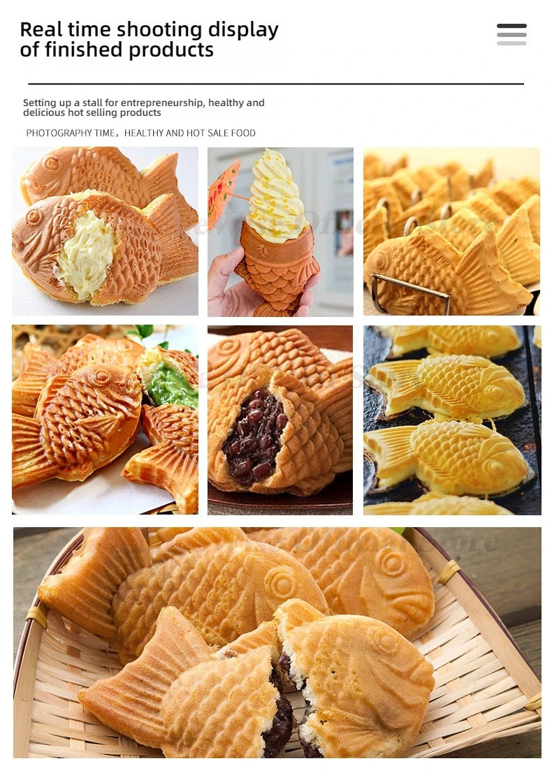 Homewise Taiyaki Maker Fish Waffle Machine Fish Cake