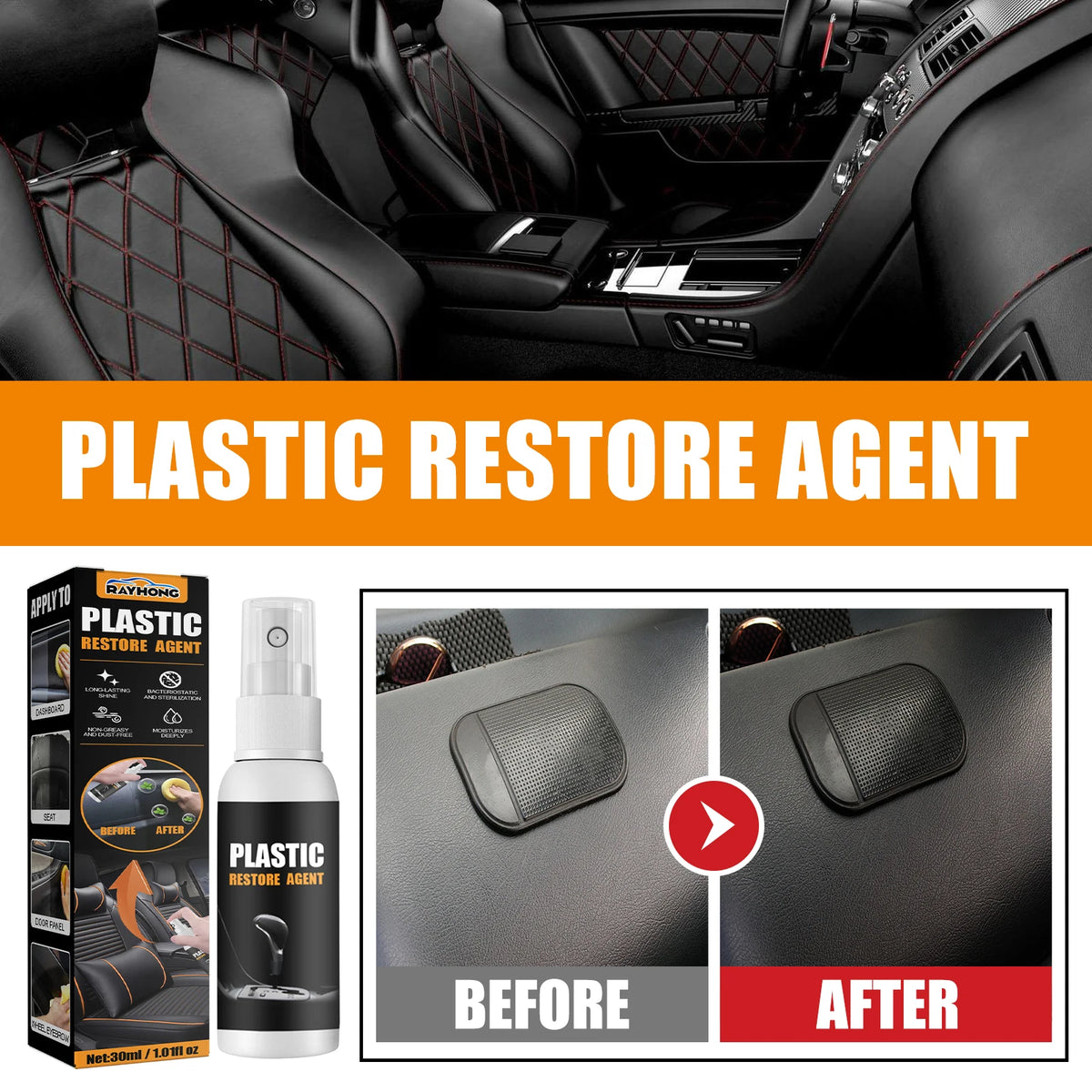 Car Plastic Restorer Back To Black Gloss Plastic
