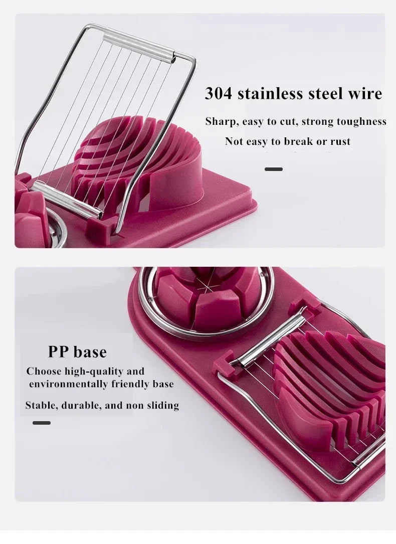 Egg Cutter Stainless Steel Egg Slicer Sectioner Cutter