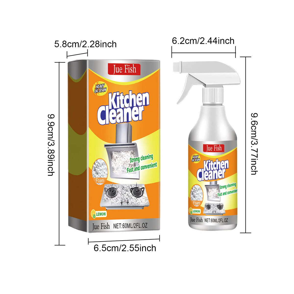 60ml All Purpose Cleaner Stove Remover Removes Oil