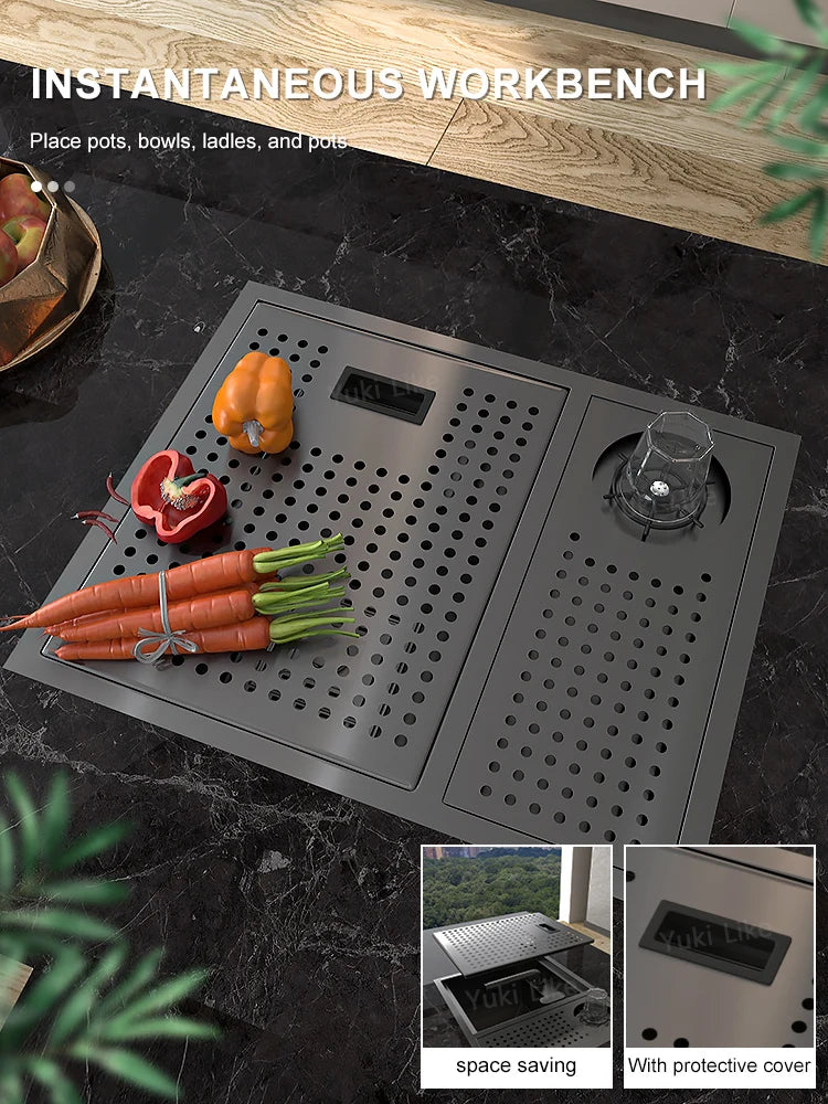 Mini Hidden Sink Balcony Bar Apartment Save Space