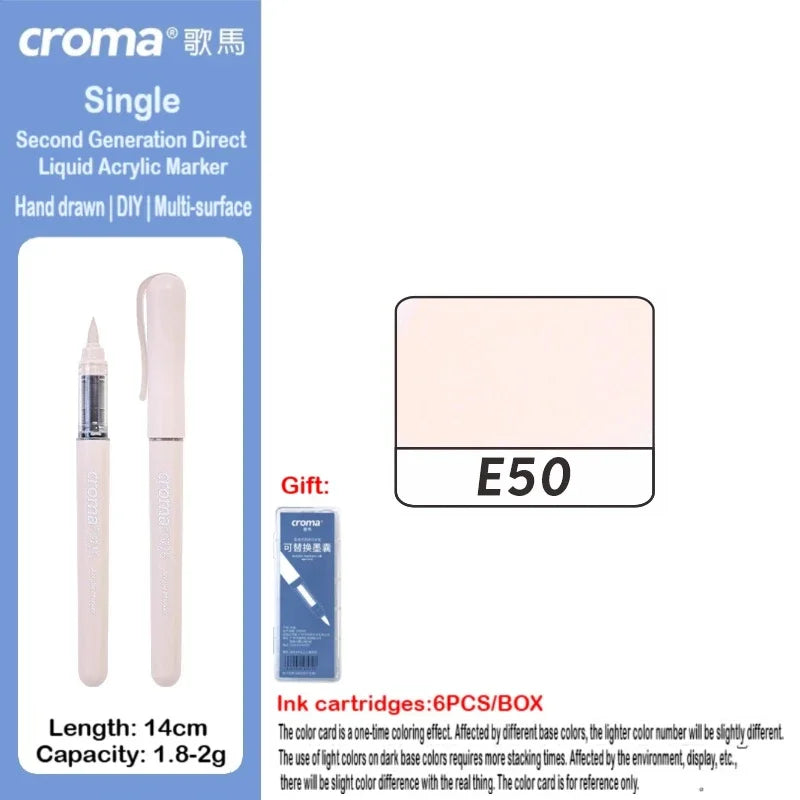 Croma 160/1 Colors Refillable Direct Liquid Acrylic Marker
