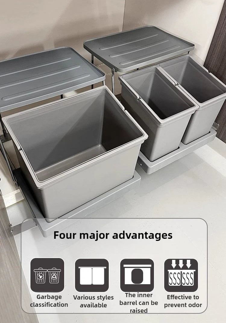 Large Capacity Trash Can Recycle Trash Bin Food