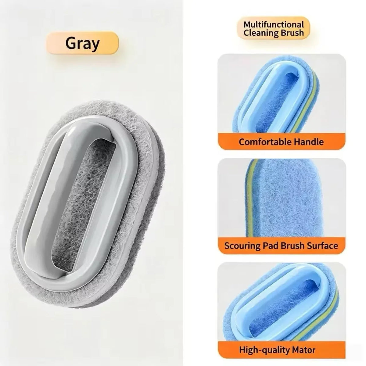 Sponge Cleaning Brush Handle Bathtub Tile Scrub Brush