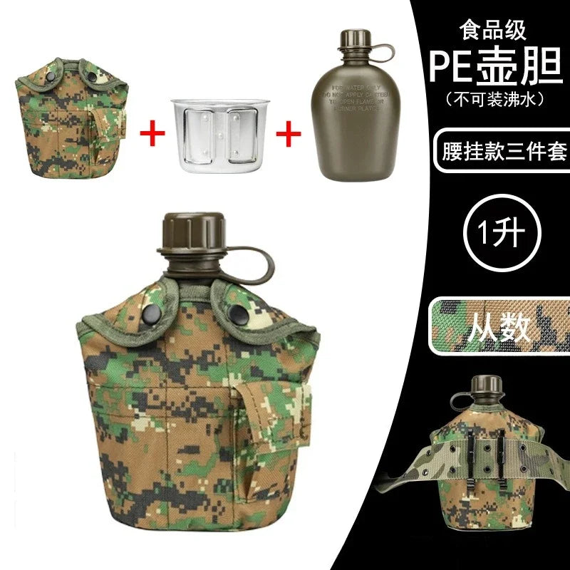 Outdoor Camouflage Water Kettle Military Training Outdoor Camping