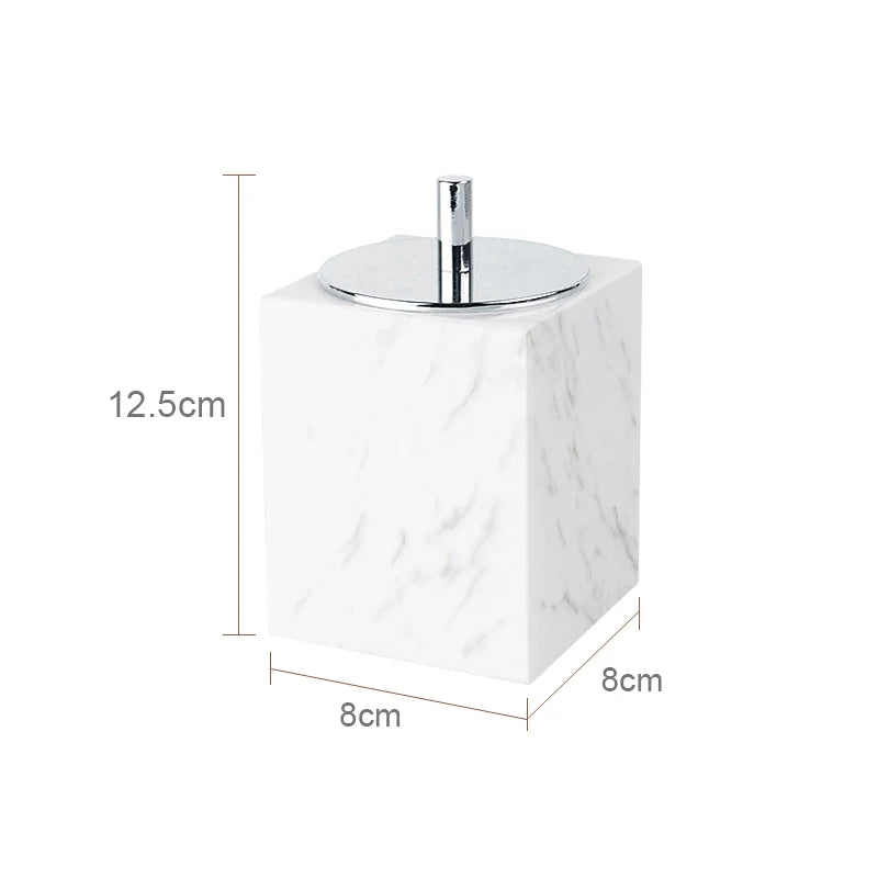 Volakos White Natural Marble Bathroom Soap Dispenser Soap