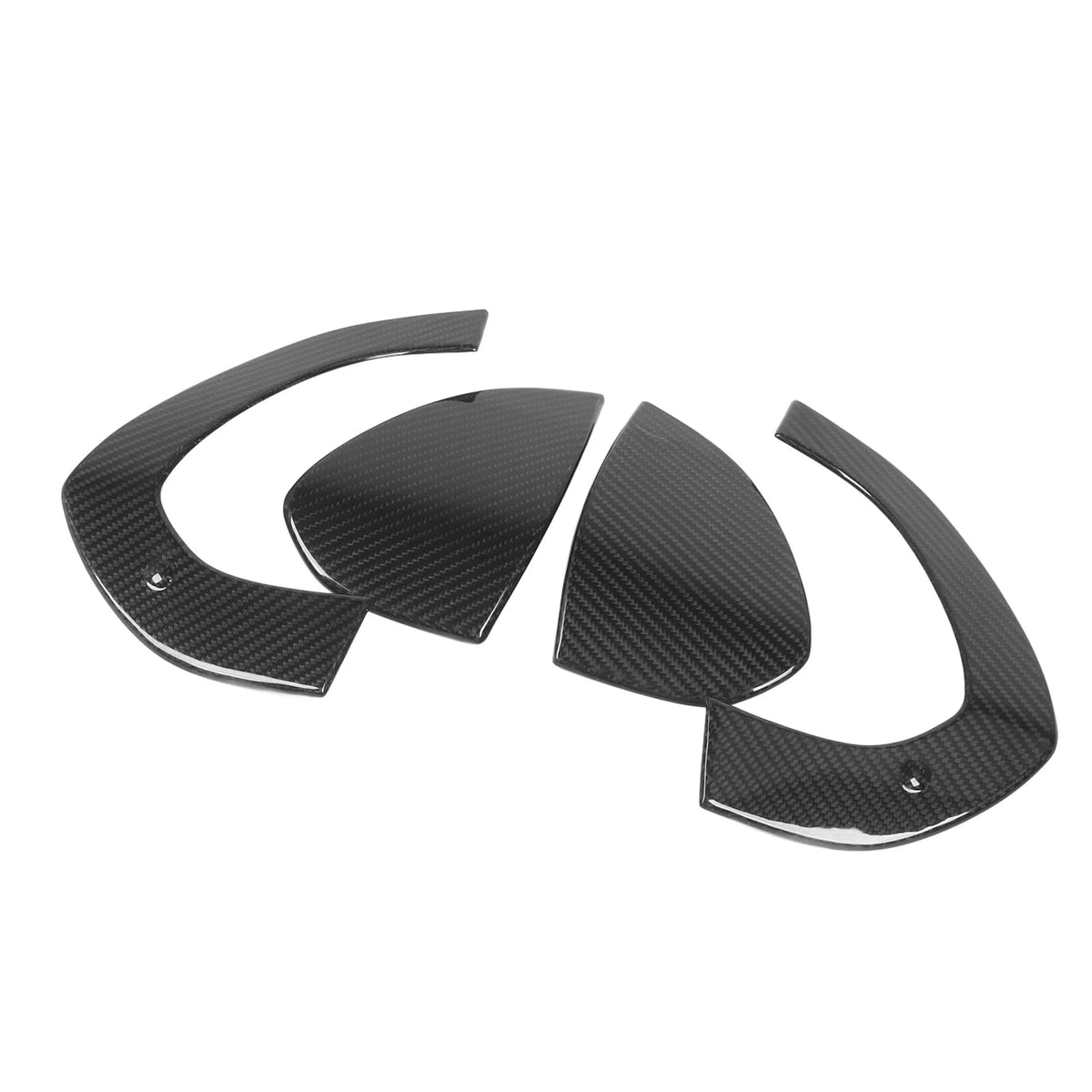 4pcs Exterior Door Handle Cover Carbon Fiber Outer