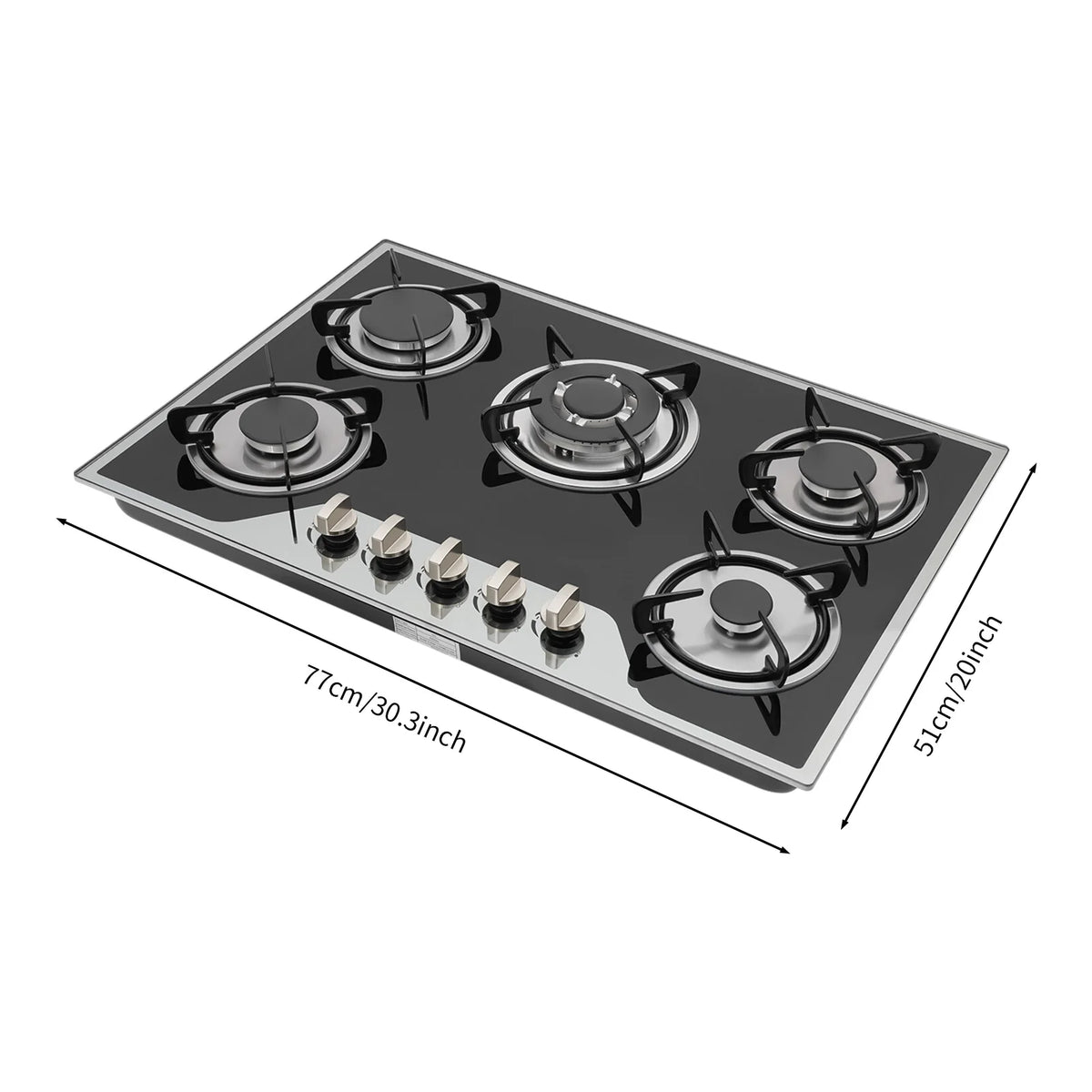 Burners Built-In Gas Stove Dual Fuel Ng/Lpg Convertible