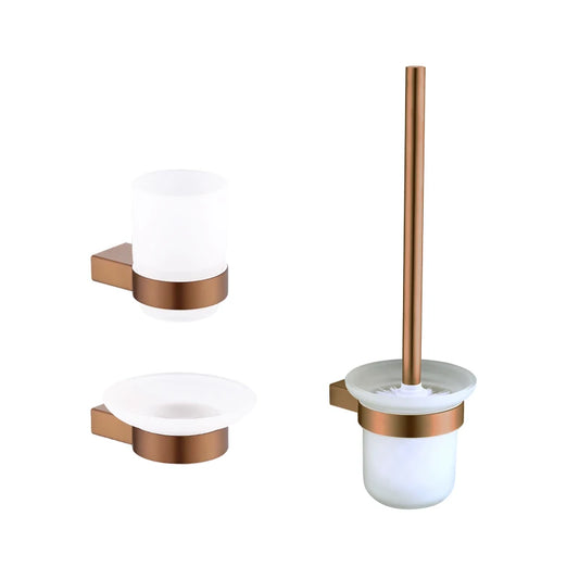 Brushed Rose Gold Storage Rack Towel Bar Tissue