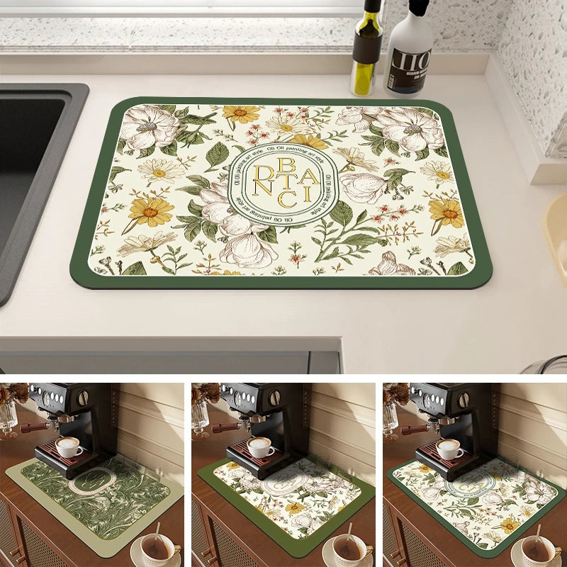 Dish Drying Mat Super Absorbent Draining Mat Large