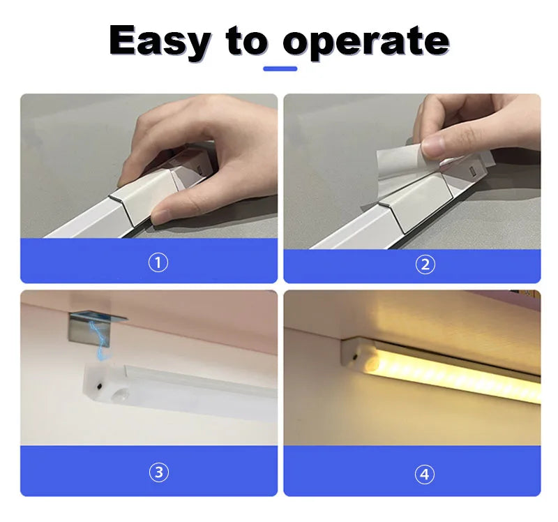 90 Led Light Strip Usb Rechargeable Lights Magnetic