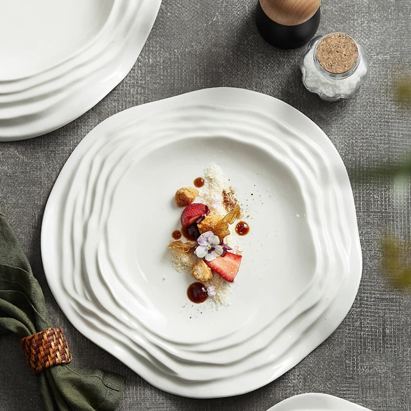 Special-Shaped Ceramic Artistic Conception Dish Featured Hotel