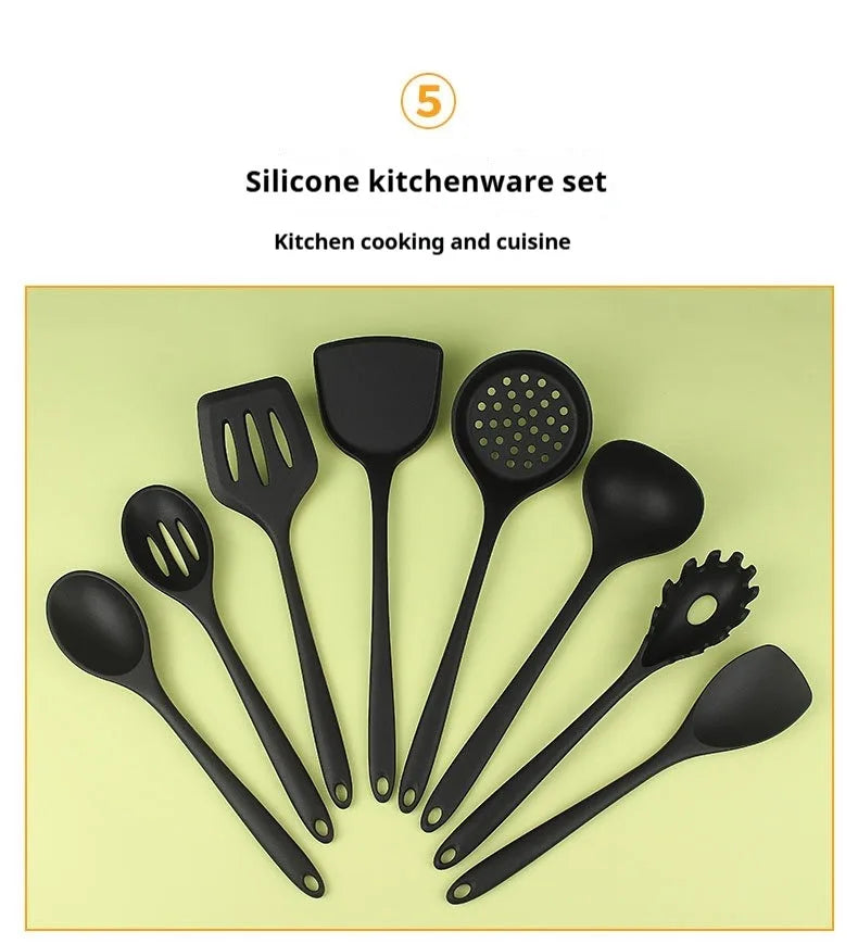 1/4/8pcs Silicone Cooking Utensils Utensils Non-Stick Cookware