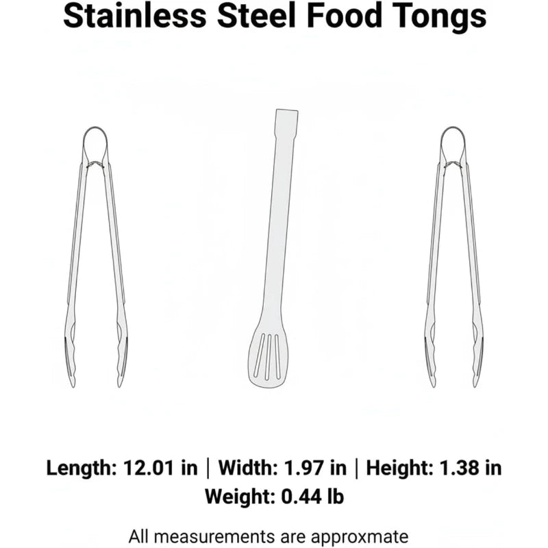 Stainless Steel Food Tongs Utensils Buffet Cooking Heat-Proof