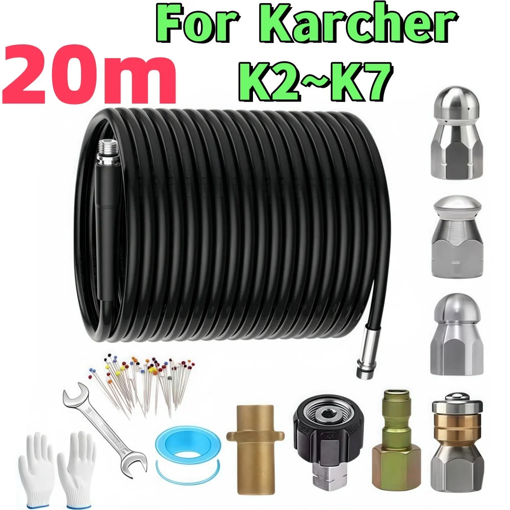 35m Sewer Drain Water Cleaning Hose Sewage Pipe