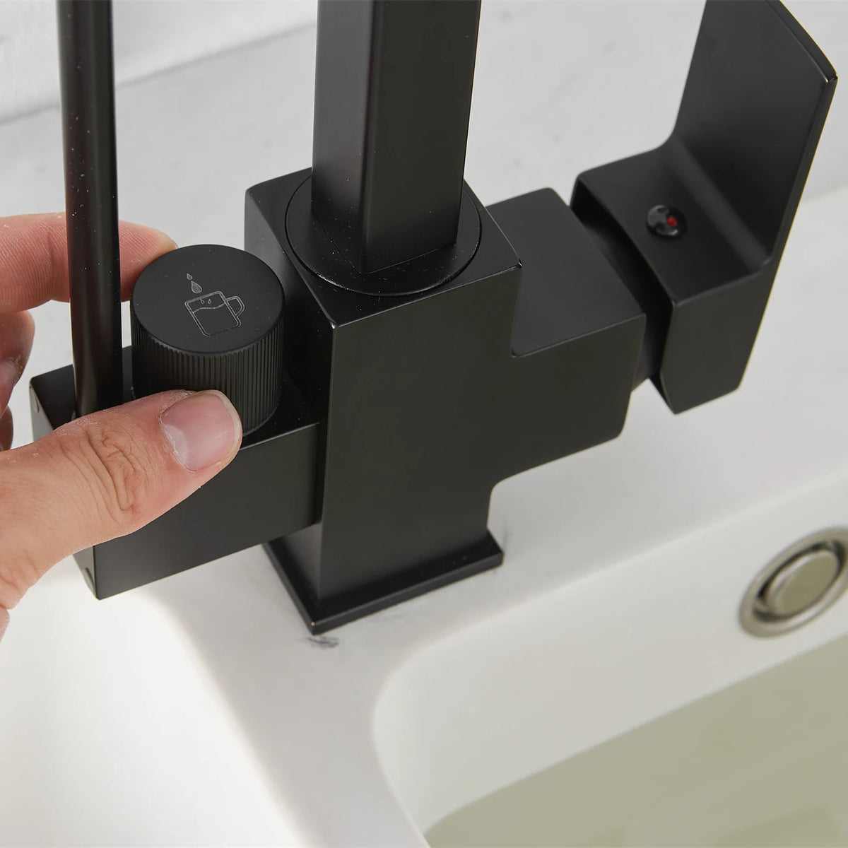 Square Touch On Filter Faucets Pull Down Cold