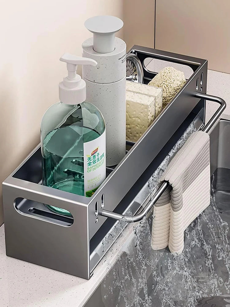 Extra Large Carbon Steel Sink Caddy Sponge Holder
