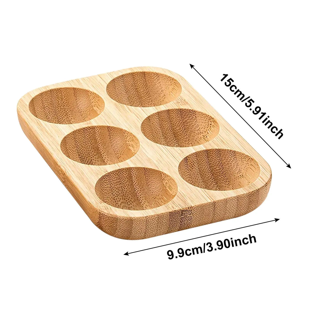Wooden Egg Holder Grid Egg Storage Tray Fridge