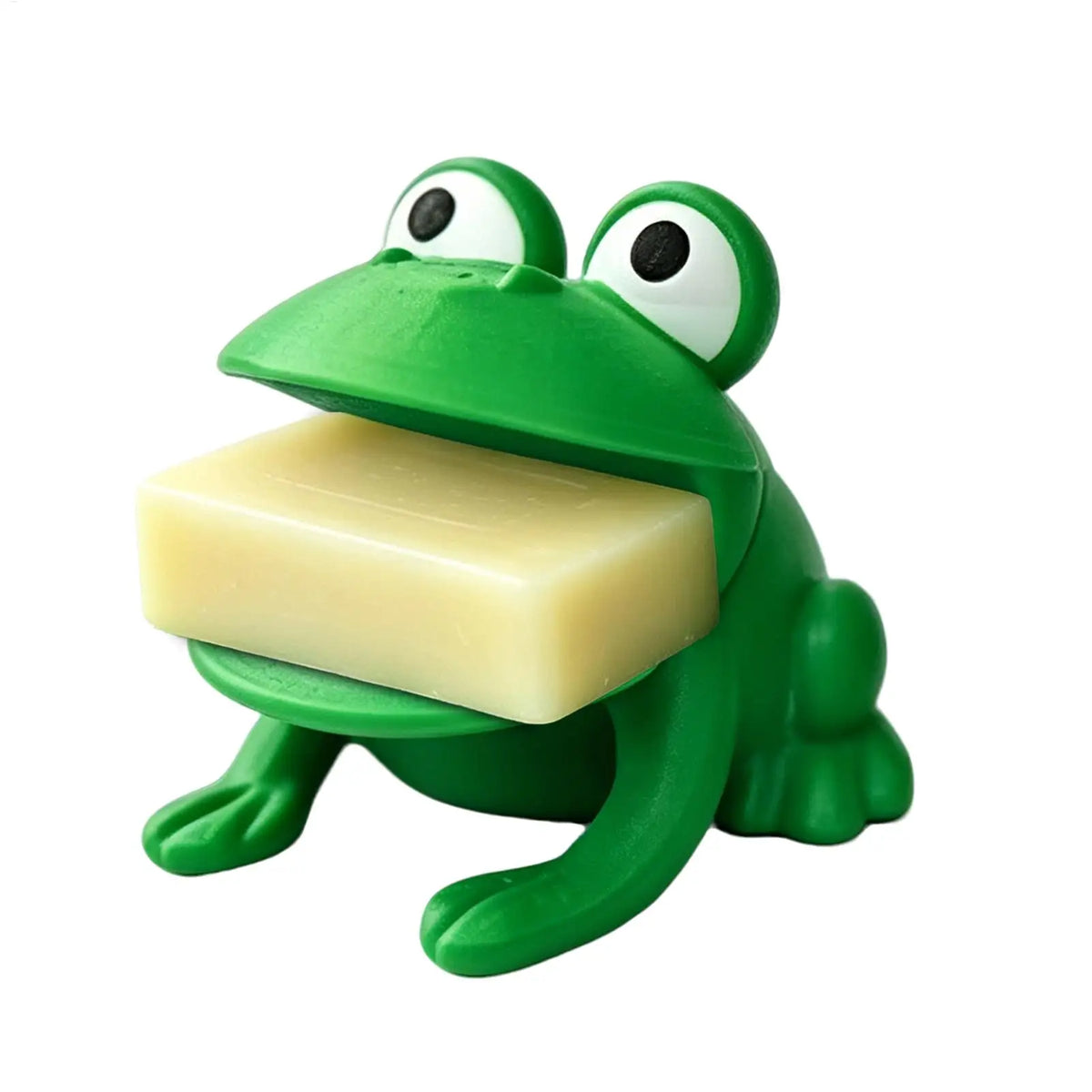 Frog-Shaped Sponge Dishwashing Brush Holder Drainage Holes