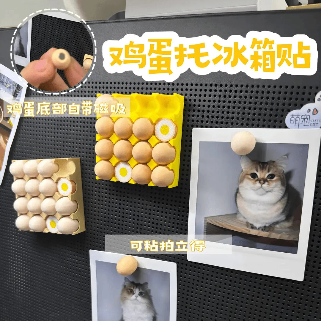 1pcs Magnetic Egg Carton Fridge Magnet Self Adhesive
