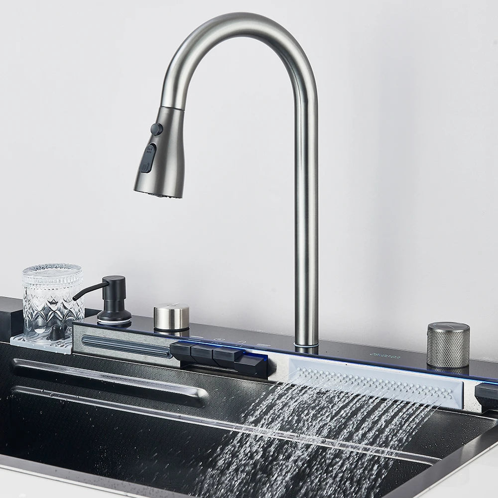 80x46cm Smart Digital Display Integrated Sink Temperature Control