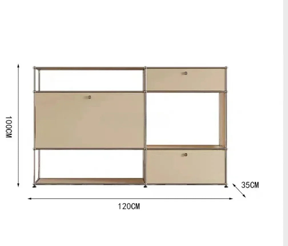 Modern Module Living Room Cabinet Stainless Steel Tv