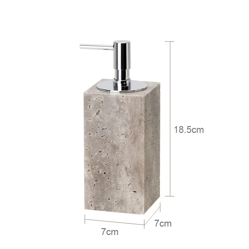 Travertino Grigio Bathroom Antique Natural Marble Soap Dispenser