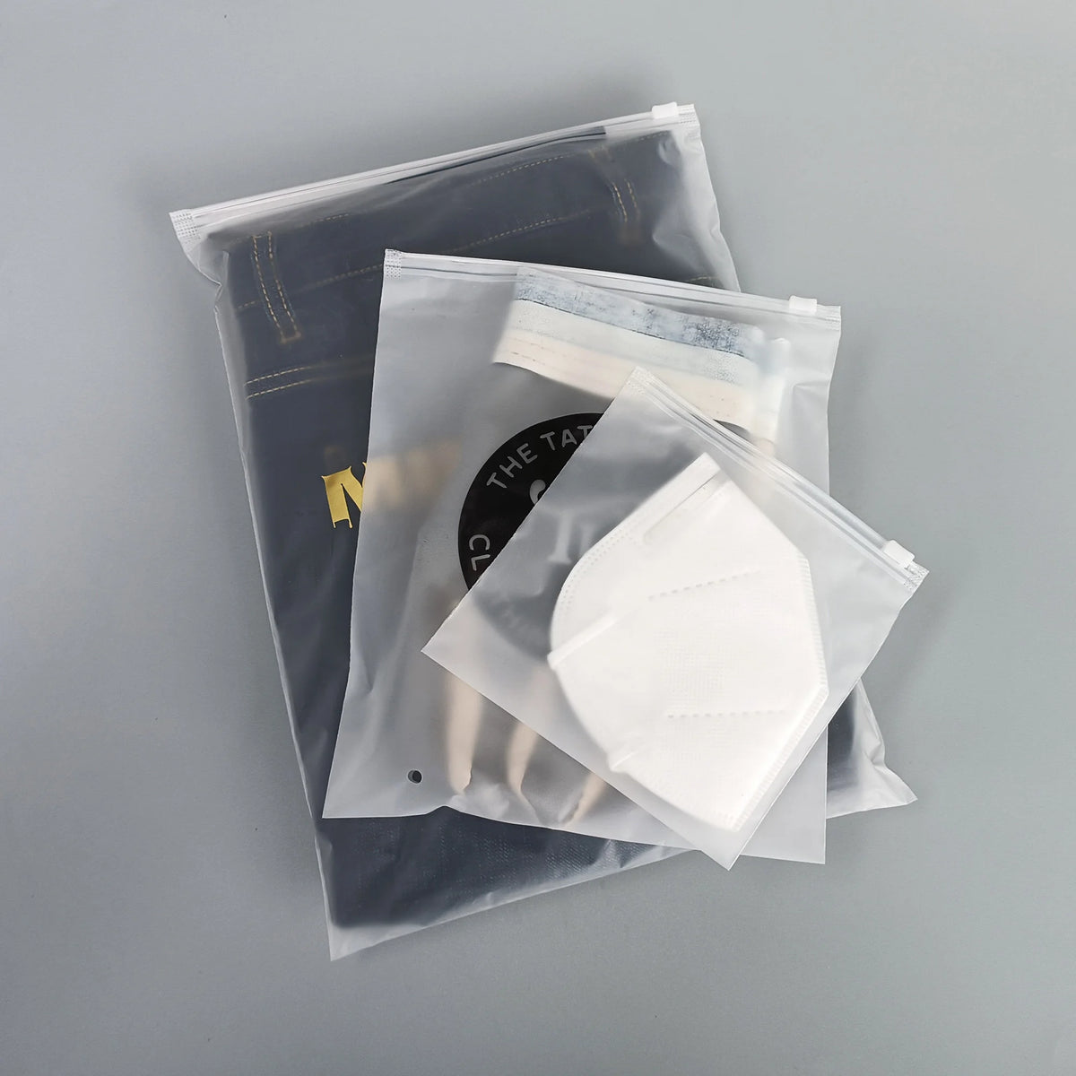 Custom Frosted Zipper Bag Storage Bag Clothing Swimsuit