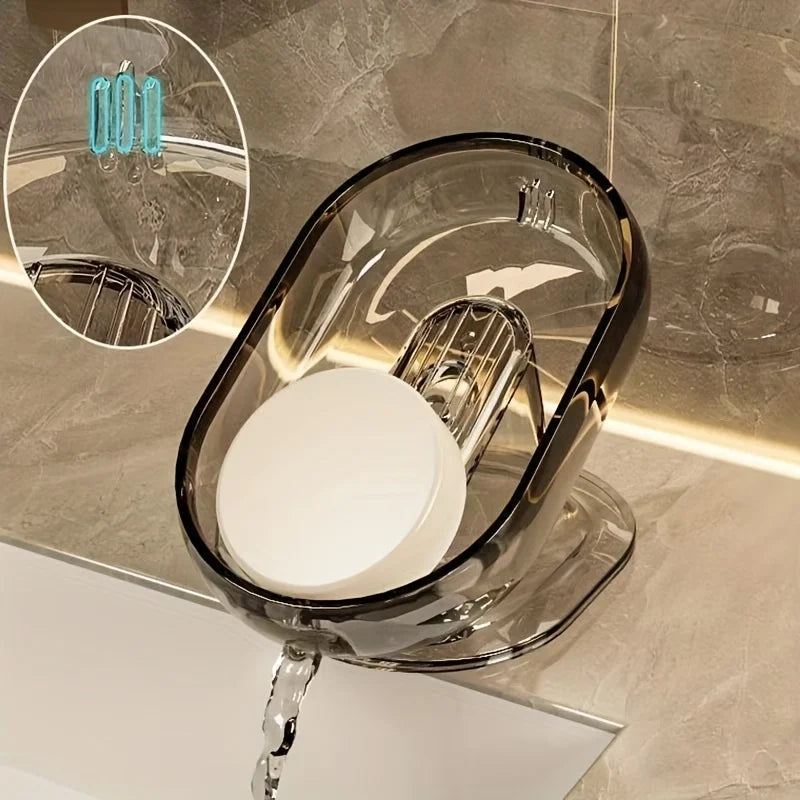 Fashionable Lightweight Soap Dish - Durable Plastic Oval