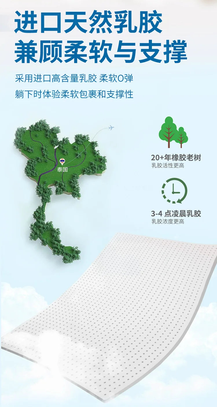 Latex Memory Foam Mattress Soft Pad Bed Bedroom