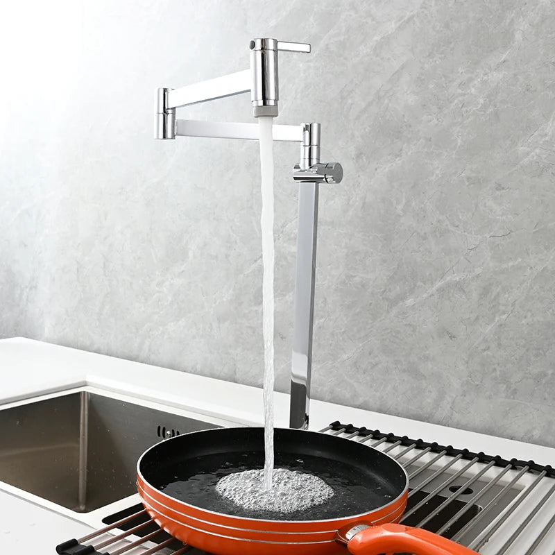 Ciencia Brass Pot Filler Faucet Deck Mount Stove