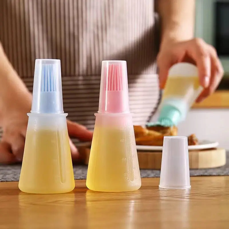 Barbecue Oil Brush Silicone Bbq Honey Oil Bottle