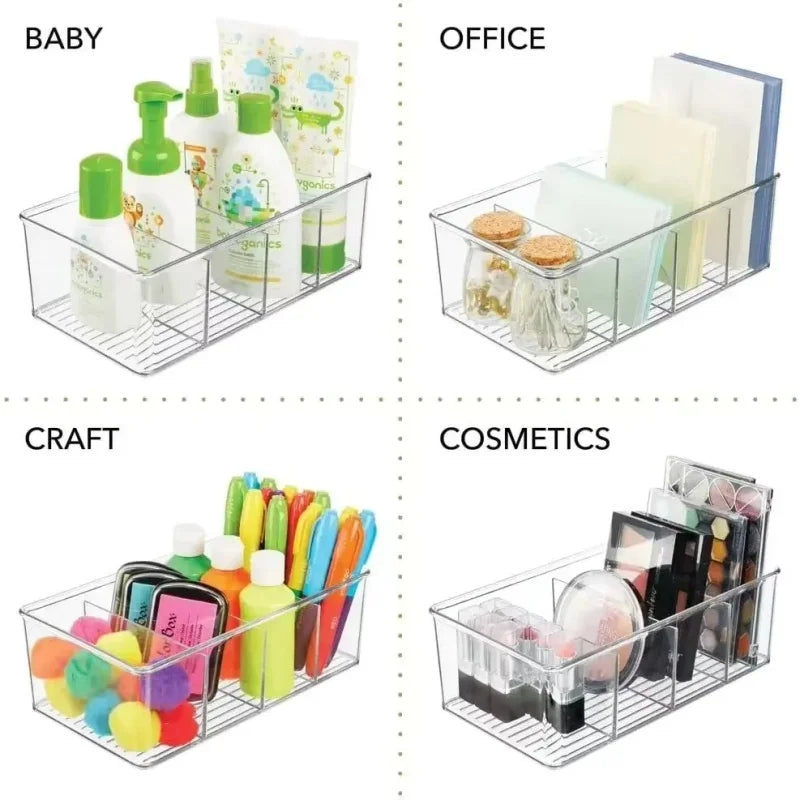 Refrigerator Organizer Bin Clear Plastic Food Storage Organizer