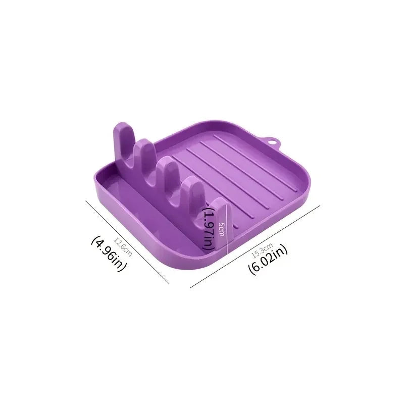 All-In-One Spoon Rest Organizer Keeps Countertops Tidy Holds