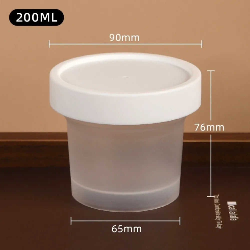 10pcs Transparent Yogurt Pudding Jars Sealed Round Food
