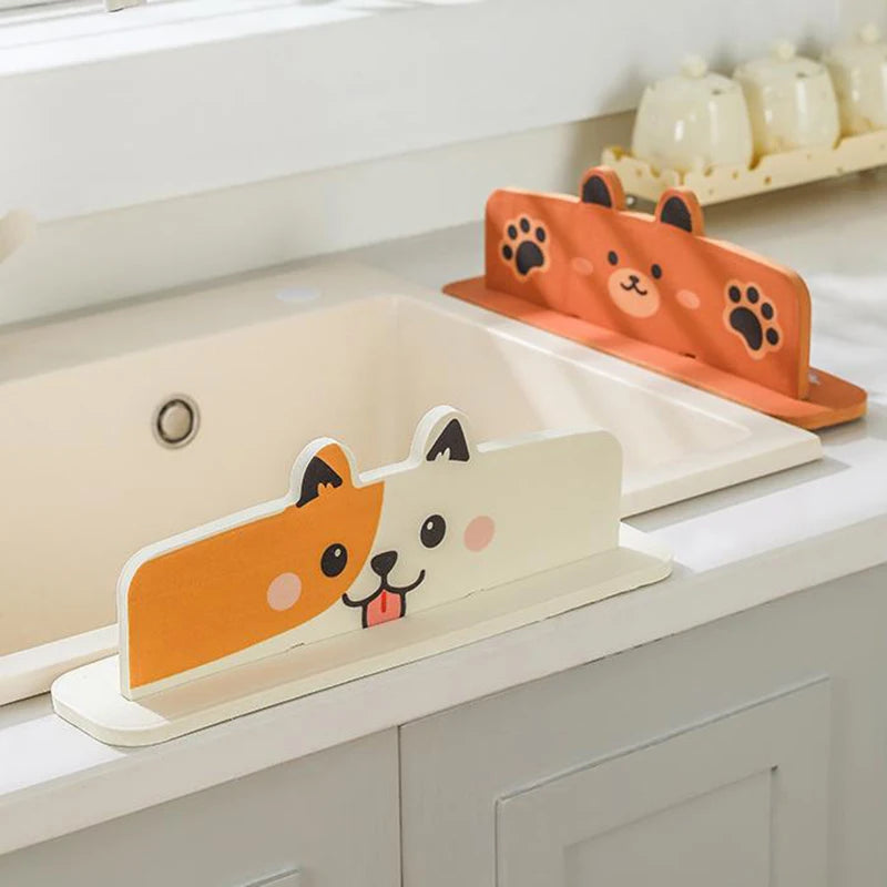 1pcs Silicone Sink Water Splash Guard Washing Basin