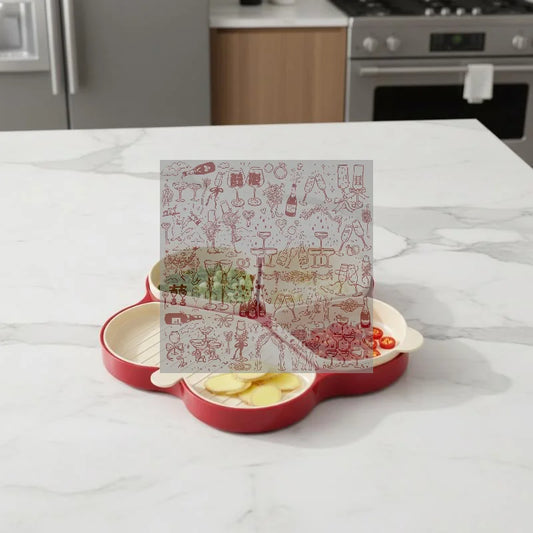 Multi Compartment Food Prep Tray Detachable Dividers Utensil