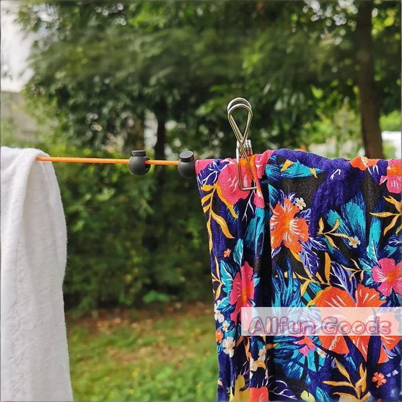 1pcs Retractable Clothes Drying Rack Rope Outdoor Clothesline