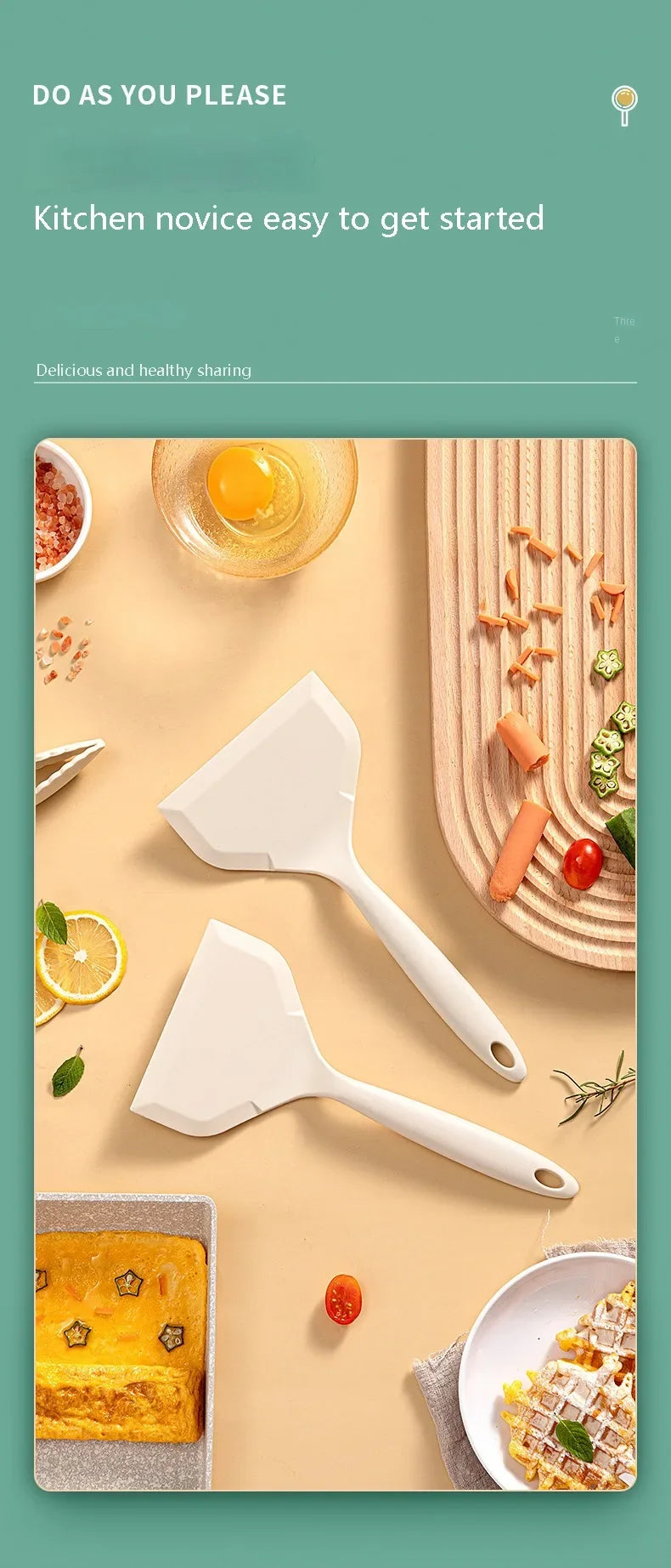 Silicone Ware Cooking Utensils Spatula Beef Meat Egg