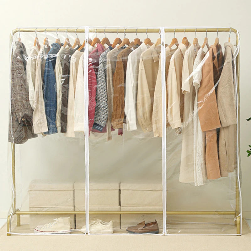 Floor Clothes Hanger Dust Cover Bedroom Drying Rack
