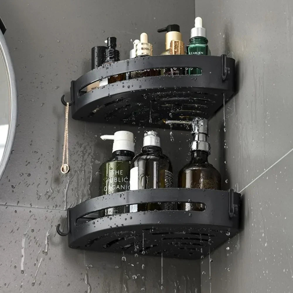 Bathroom Shelves Organizer No Punching Required Corner Shelf