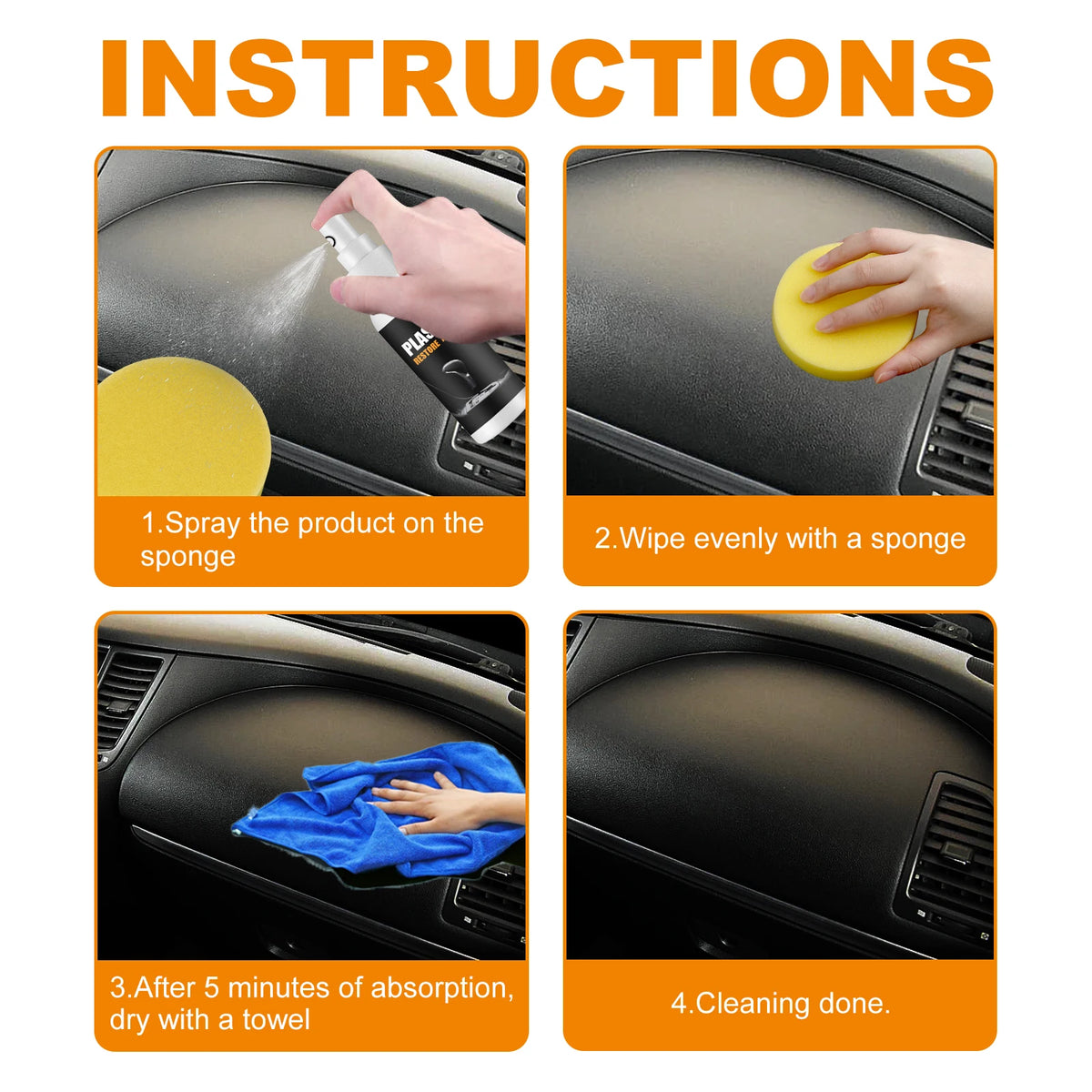 Car Plastic Restorer Back To Black Gloss Plastic