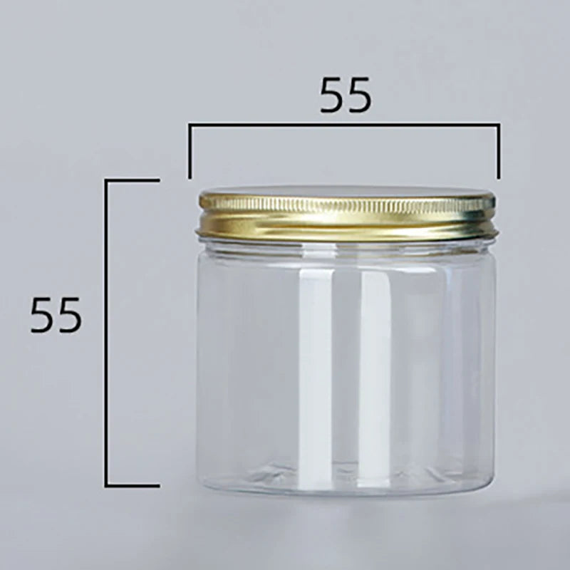 Transparent Sealing Jar Aluminium Screw Lids Organizer Storage