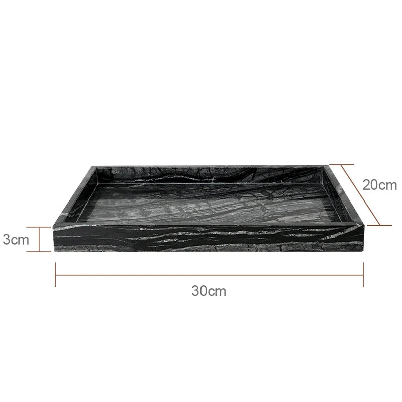 Black Natural Marble Stone Bathroom Luxury Toothbrush Holder