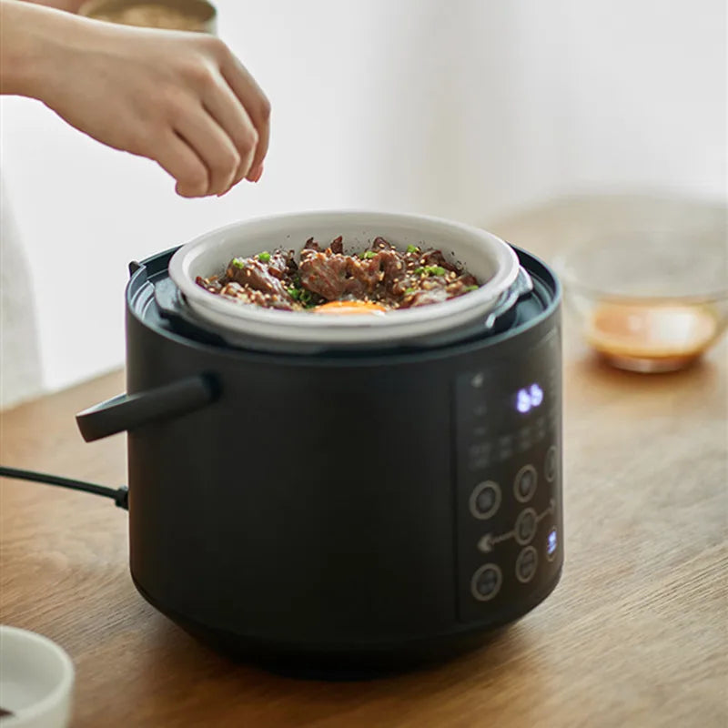 Mini Rice Cooker Ceramic Coated Pot 2l Travel