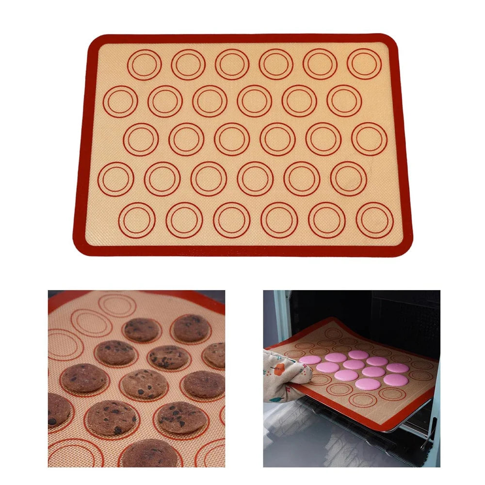 Macaron Silicone Baking Mat Cookie Pad Rolling Dough