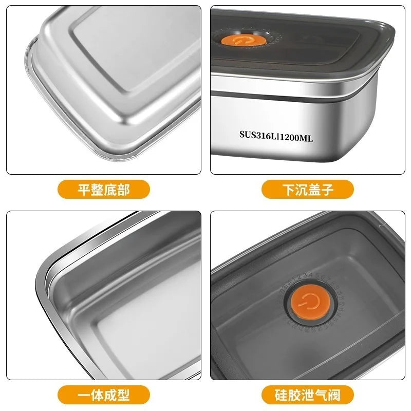 Food Grade 316 Stainless Steel Airtight Container Lid